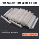 High quality Ribbon Mass Fiber Optic Fusion Splice Protection Sleeves 40mm,D-shaped ceramic strengthen pin, Accommodate up to 12 Fibers -100pcs